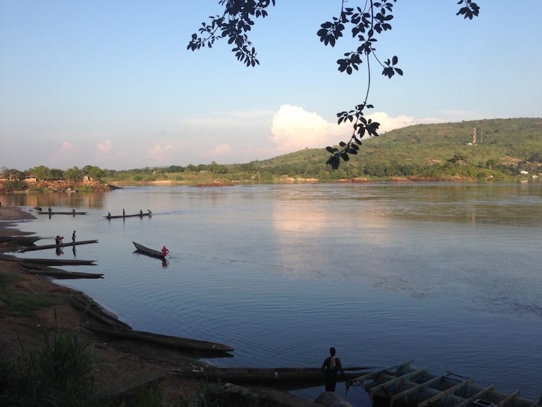 The Central African Republic still has standing primary rainforest and is home to some of the continent’s highest densities of forest elephants and lowland gorillas. Photo of Oubangui River by John C. Cannon.