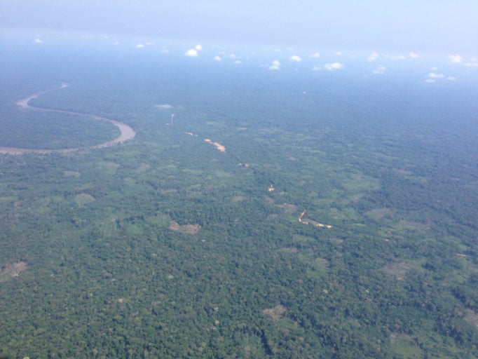 The Congo Basin, pictured here in the Democratic Republic of Congo, holds a variety of different ecosystems. Photo by John C. Cannon