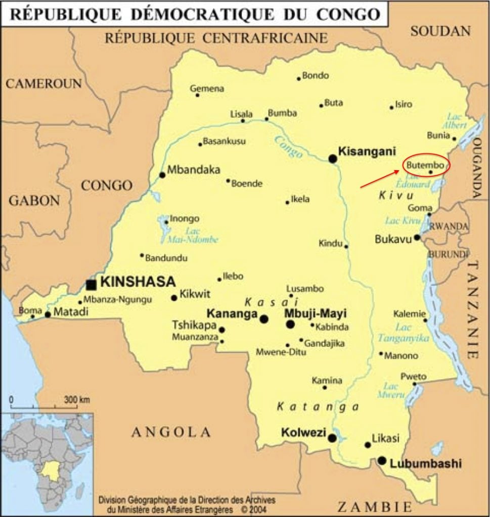 Butembo est une ville de la province du Nord-Kivu, en République démocratique du Congo.