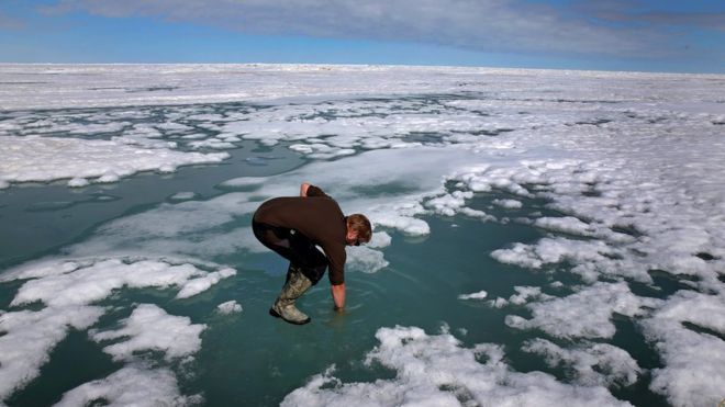 Record warm temperatures were seen all over the world in 2016, including the Arctic. Photo credit/Getty images